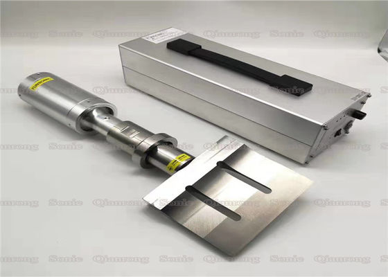 जमे हुए मांस के लिए 20khz अल्ट्रासोनिक अनुकूलित चौड़ाई के साथ खाद्य ग्रेड टाइटेनियम काटना ब्लेड